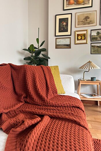 CHUBA Cinnamon Textured Tv Blanket and Sofa Shawl - Chome101