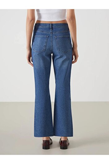 LC Waikiki LCW Jeans İndigo Mars Flare Kadın Jean Pantolon