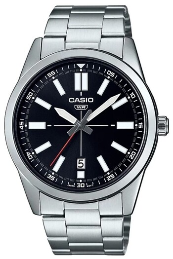 Casio Silver Black Color 41 mm Men's Wrist Watch