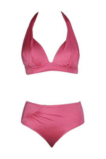 Endeep Bright Pink Half-Padded Bikini Set - Beria Women