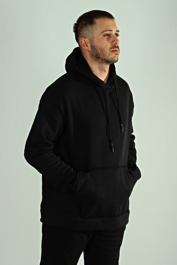 eg38 Tmb 3 Ip Raised Hooded Sweat 24 Black