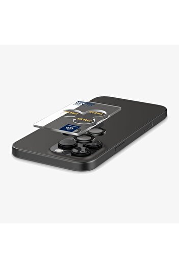 Spigen Caseology iPhone 16-15-14 Pro Max / 16-15-14 Pro  Kamera Lens Camı Koruyucu Black 2 Adet - AGL07918