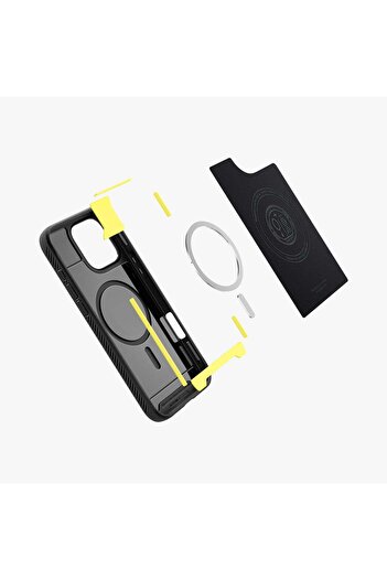 Spigen iPhone 16 Pro Max Kılıf Rugged Armor MagFit MagSafe özellikli Matte Black - ACS07986