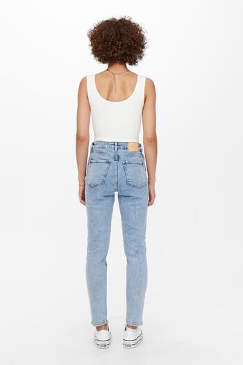 ONLY Pantaloni de damă, albastru deschis, cu talie înaltă, slim fit 15248715
