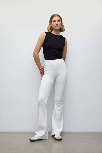 BE BLUE Ecru Spanish Leg Pants