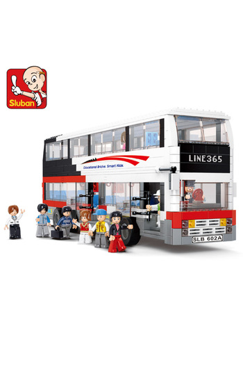 Sluban Luxurious Bus Double Decker Building Blocks 741 PCS with 9 Mini Figures