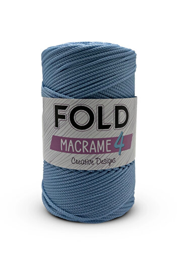 FOLD Baby Blue Polyester Macrame - Νούμερο νήματος: 4, Σχοινί 2 mm, 200 gr -230 M Supla Rope Bag