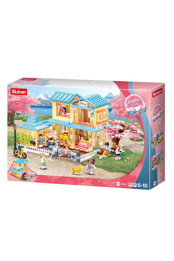 Sluban Girl's Dream Series - Japanese Guesthouse Building Blocks 1029 PCS with 8 Mini Figuers