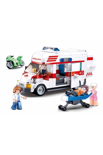 Sluban Town Series - Ambulance Building Blocks 328 PCS with 3 Mini Figuers