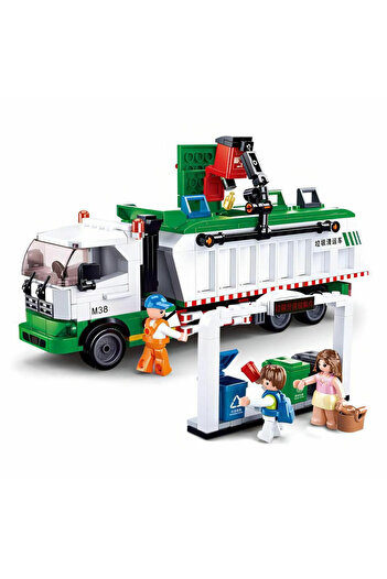 Sluban Town Series - Garbage Truck Building Blocks 432 PCS With 3 Mini Figures