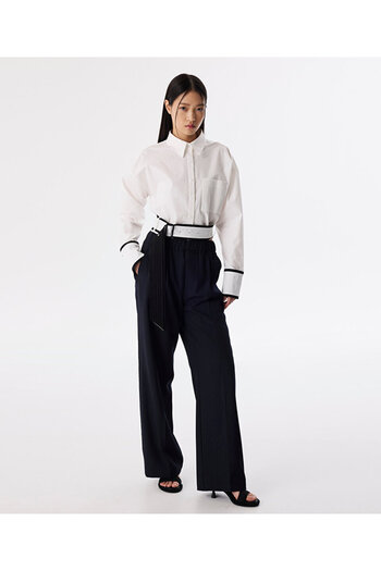 Twist Belted Poplin Shirt