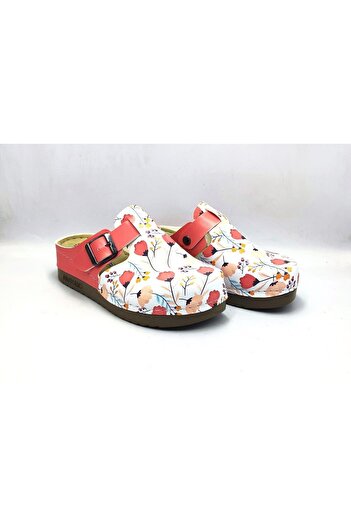 Tigerline Pink Floral Printed Women's Sabo Slippers