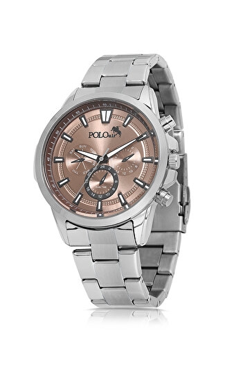 Polo Air Classic Men's Wrist Watch Silver Brown Color Pl-0969E3X