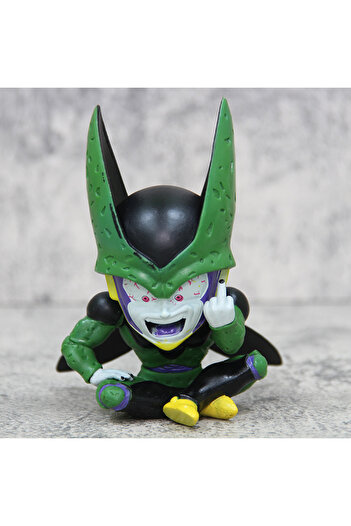 Choice no box 12cm Anime Dragon Ball Cute Cell Sitting Posture Erect Middle Finger Action Figure Pvc Model