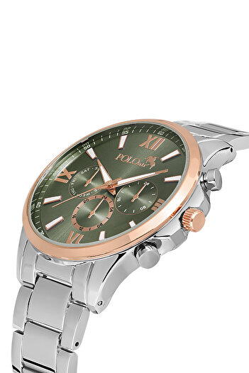 Polo Air Roman Numbered Men's Wristwatch Copper-Green PL-0852E5x