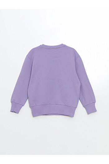 LC Waikiki Crew Neck Printed Baby Girl Sweatshirt