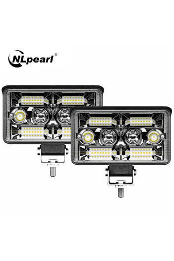 Choice 2 pcs Nlpearl Car 4inch LED Light Bar Yellow White Off Road Spotlight Work Light For Truck Tractor 4