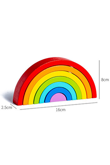 Choice Classic rainbow Hot Arch Bridge Rainbow Building Blocks Kids Montessori Educational Games Color and