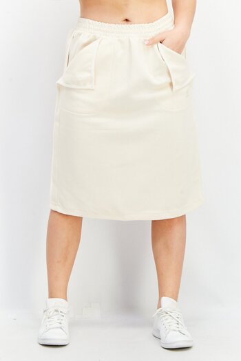 Adidas Originals Women Sportswear Fit Embroidered Midi Skirt, Light Beige