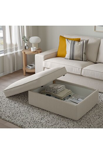 IKEA saklama gözlü puf, tresund açık bej Genişlik: 90 cm Derinlik: 70 cm Yükseklik: 43 cm