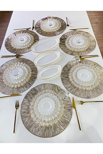 GÜRCÜGLASS 27 Pcs Brown Set