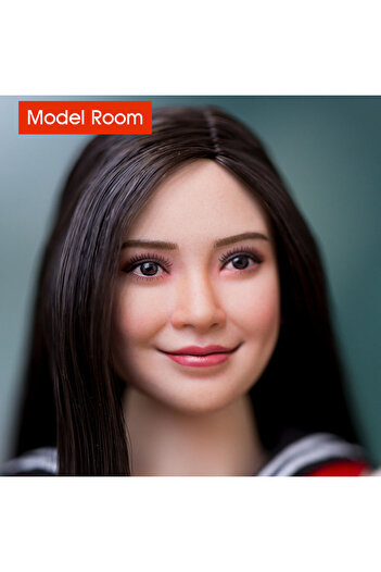 Choice FX10 1/6 Scale Angelababy Head Sculpt Black Long Hair Asian Female Head Carving Model Fit 12'' So...