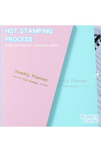 Choice A5 Black Weekly Planner Undated Spiral Agenda A5 Notebook Planner Daily Plan To Do List Handbook Sta