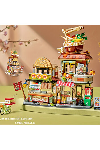 Choice 1295 with box Street View Mini Building Blocks Toys, Chinese Hippest Dish Store Model Set Lemon Tea