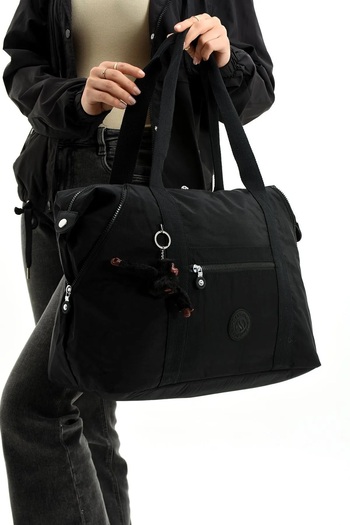 Sanmorris Sn-3025 Crinkle Unisex Black Sports Bag - Gym Hand Luggage Travel Bag