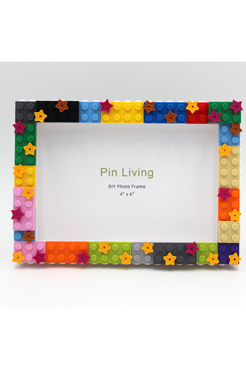 Choice 7 inch colorful 1PC Decor Photo Frame DIY Star Sky Simple Color Block Picture Frame For Home Decorat