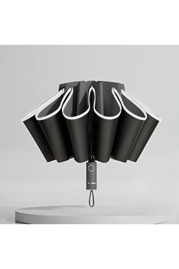 Choice1 Men Women Umbrella Fully Automatic Reverse Folding Umbrella with Windproof Reflective Stripe UV ...