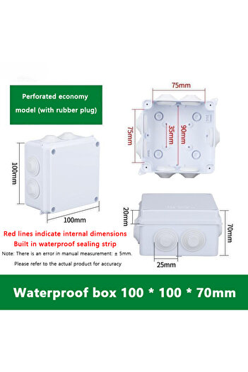Choice D White Connection Cable Branch DIY Waterproof IP65 Power Case Junction Box Indoor Wire Shell Elect.