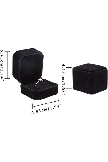 Choice 10pcs 10 Pack Velvet Ring Box Earring Box Black Velvet Jewelry Pendant Box 2x2x1.6 for Valentine's D