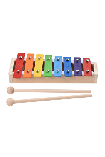 Choice Multicolor 8 Keys Xylophone Compact Size Glockenspiel Colorful Aluminum Plate Piano with Wooden Mall