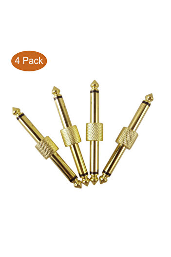 Choice 4 Pcs Guitar Effect Pedal Jack Connector Plug Metal Solder Connection Coupler Crank Jumper Patch