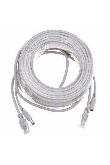 Choice كابل شبكة رمادي بطول 20 مترًا مزود طاقة كابل إيثرنت اثنان في واحد كابل تمديد RJ45 بطول 5 أمتار/10 أمتار/20 مترًا/30 مترًا RJ