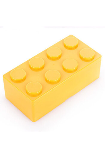 Choice JM-Large-Yellow Building Blocks Storage Box Desktop Organizer for Sundries Jewelry Makeup Stationery