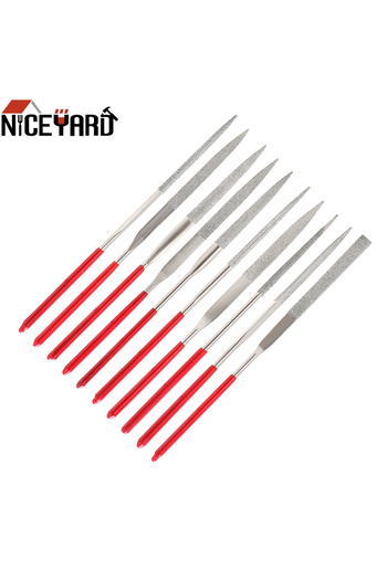 NICEYARD 140mm 140mm 10pcs Diamond Mini Needle File Set Hand Tools For Ceramic Glass Gem Stone Hobbi