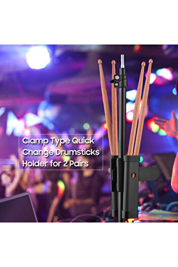 Choice Drumsticks Holder Brush Holder Drumstick Grabber Stick Holder Strong Spring Clamp Mechanism Anti-...