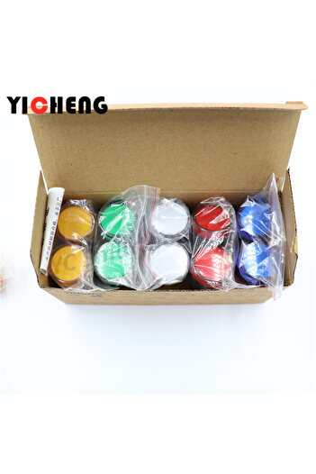 Choice1 220V Color mixing 10pcs 22mm Panel Mount Signal Power Indicator Light Pilot Lamp AC DC 110V 220V A