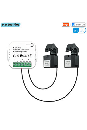 choice2 Tuya Smart 2 Way WiFi Energy Meter Bidirection 1/2 Channel with Clamp App Monitor Solar Produced ...