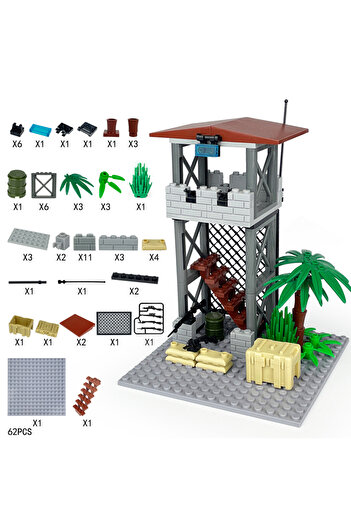 Choice opp bag 62pcs Militarys Scene Defense Watchtowers Command Posts Bases Signal Towers Police Wire Mesh