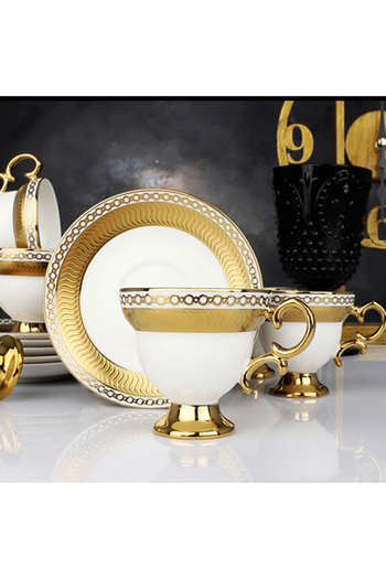 Kosova Muba Concept Gemma 6 Person Porcelain Coffee Cup Set