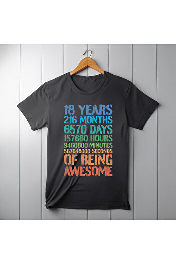 Ozzy Unisex 18 Year Old Pattern Digital Printed Tshirt