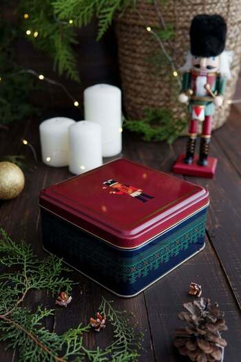Hesaplı Kasa Bullet Soldier Patterned Set of 2 Metal Storage Containers, 1.9 Lt + 1.1 Lt