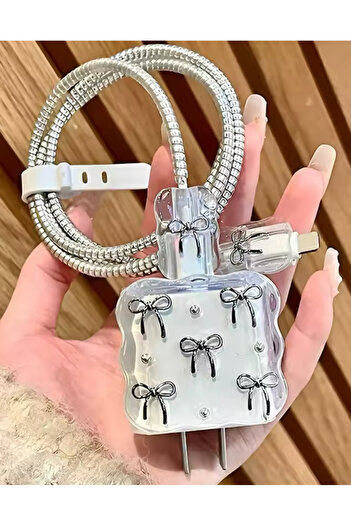 Go Aksesuar iPhone 18/20 W Şarj Cihazı Uyumlu 5 Parça Şarj Koruma Seti