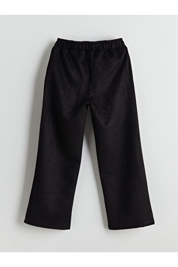 LC Waikiki Girls' Suede Trousers with Elastic Waist