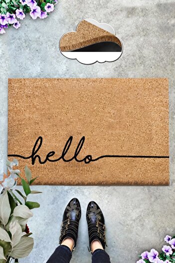 Chilai Home Coco Depin Natural Koko Mat, 40X60 cm Bristle Door Front Mat