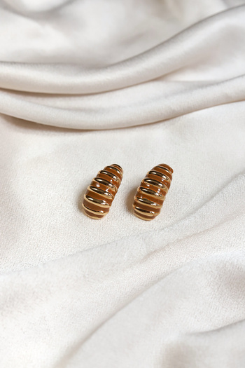 Brillo Double Color Caterpillar Earrings