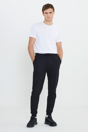 AC&Co / Altınyıldız Classics Erkek Siyah-Lacivert-Gri 3'lü Paket 2 Iplik Pamuklu Jogger Cepli Rahat Standart Fit  Eşofman Altı